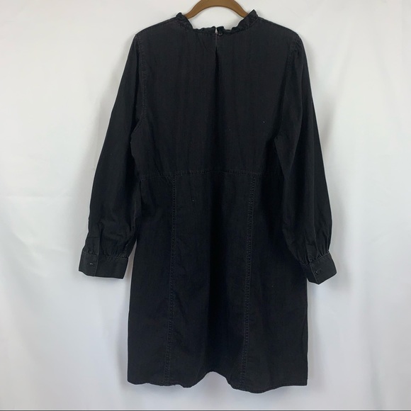 Madewell Denim Ruffled Mockneck Dress - Picture 7 of 11